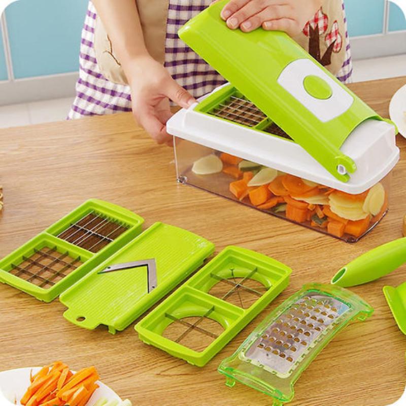 Easy Use 12-in-1 Veggie Chopper with Safety Guard