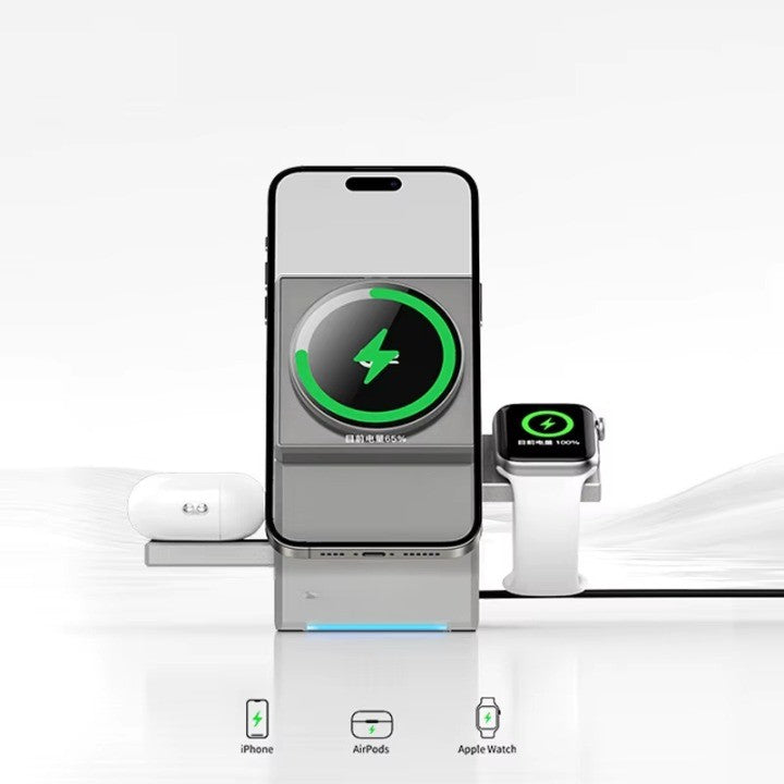 Compact 3 in 1 Wireless Charging Station