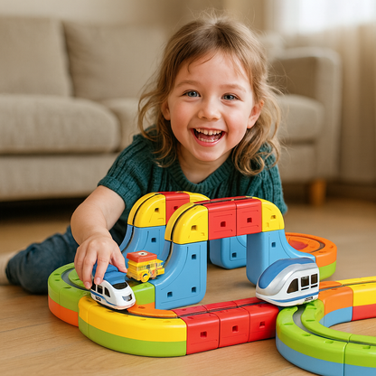 Fun Kids Magnetic Train Track Cube Toy