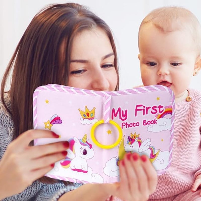 Baby First Photo Album with Shatterproof Mirror