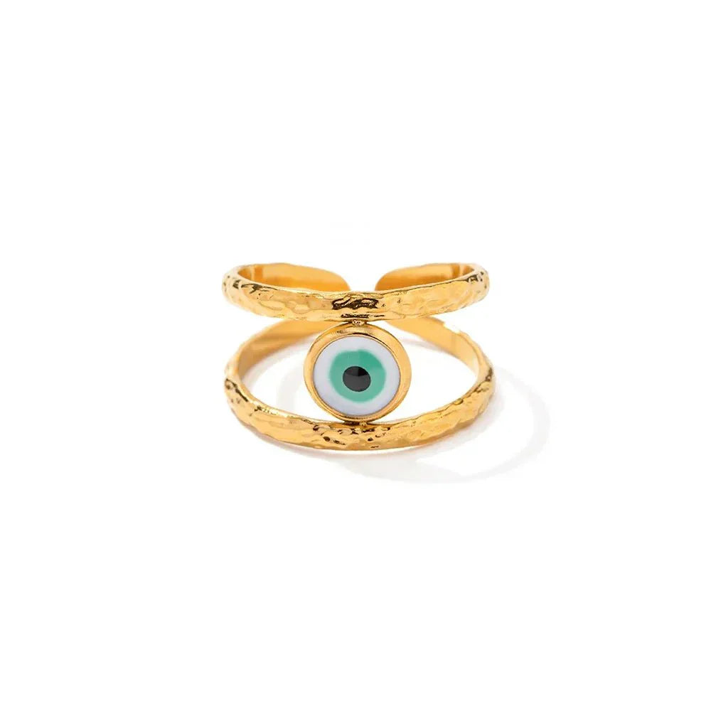 Luxury Gold Evil Eye Fashion Rings - Yeezlab