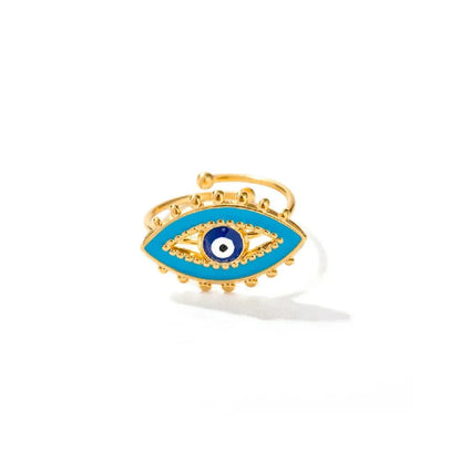 Luxury Gold Evil Eye Fashion Rings