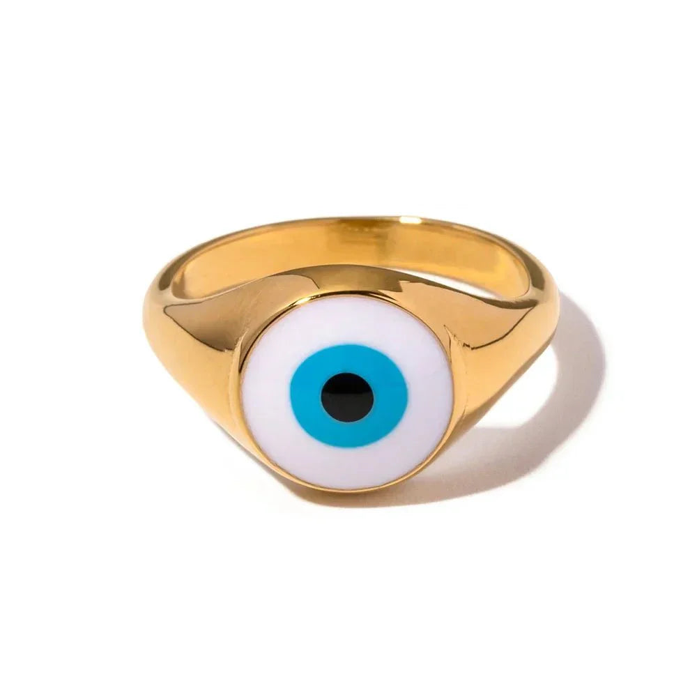Luxury Gold Evil Eye Fashion Rings