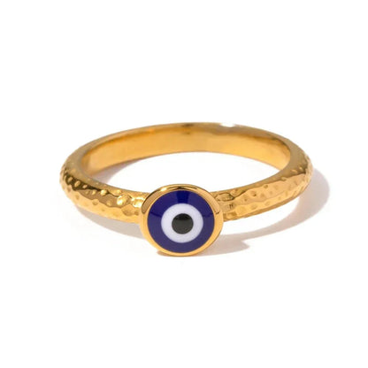 Luxury Gold Evil Eye Fashion Rings