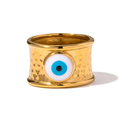 Luxury Gold Evil Eye Fashion Rings