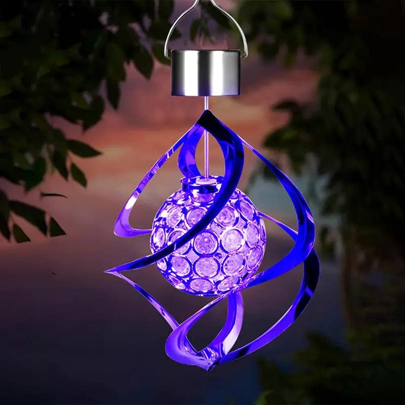 Outdoor Solar Wind Chime Color Changing Lantern