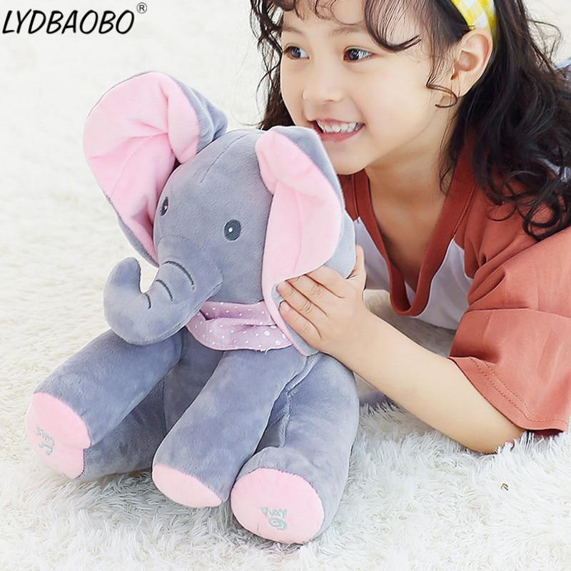 Fun Musical Peek A Boo Elephant Plush Toy