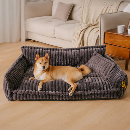 Plush Pet Couch - Washable Soft Dog Bed