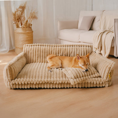 Plush Pet Couch - Washable Soft Dog Bed