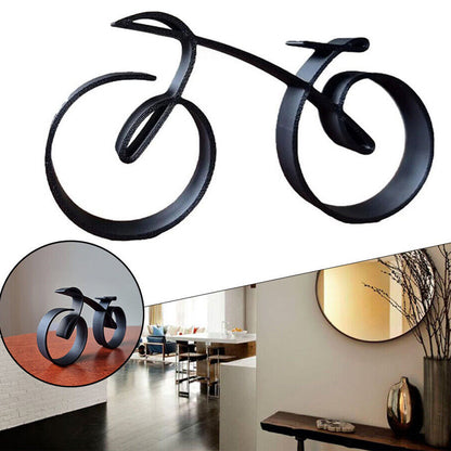 Unique Bike Art Sculpture | Sleek Metal Frame | Black Finish