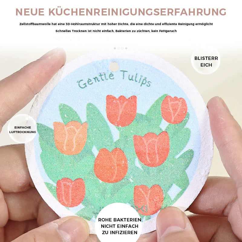 Colorful Floral Print Cotton Kitchen Towel