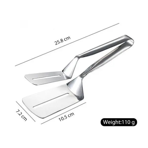 Premium 2-in-1 Stainless Steel Kitchen Tongs