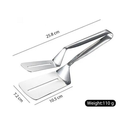Premium 2-in-1 Stainless Steel Kitchen Tongs