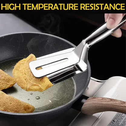 Premium 2-in-1 Stainless Steel Kitchen Tongs