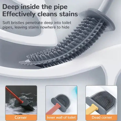 Soft Bristle Toilet Brush for Gentle Deep Cleaning