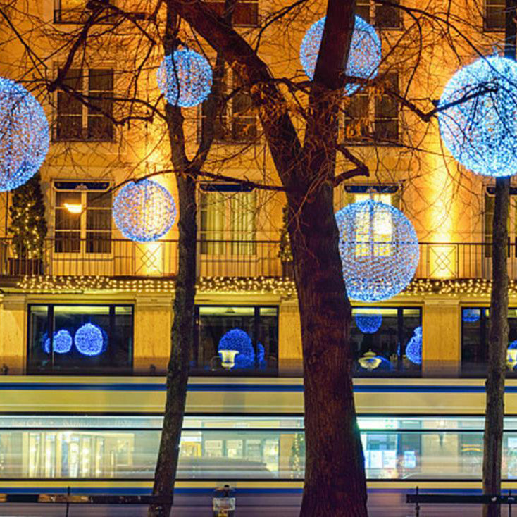 Colorful LED Solar Powered Garden Pendant Light