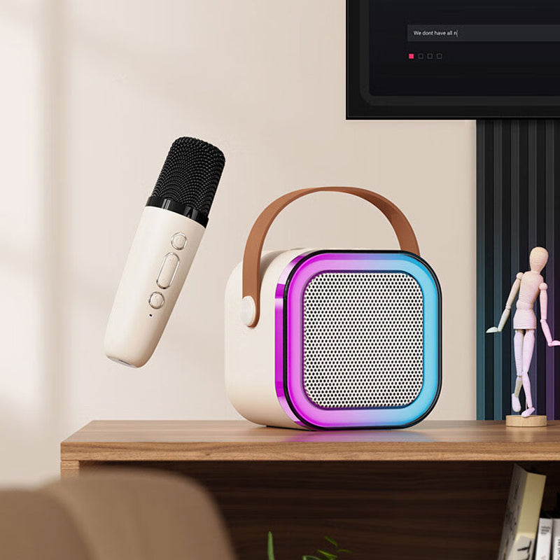 Compact Karaoke System With Bluetooth Mics