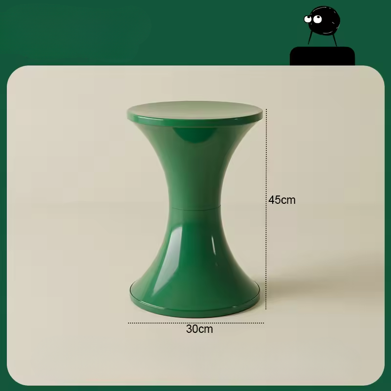 Stylish Plastic End Table with Wide Hourglass Shape - Yeezlab