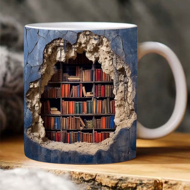 Unique 3D Book Mug