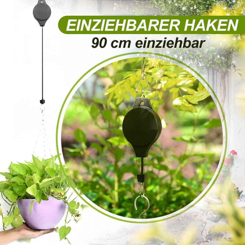 Adjustable Plant Hanger and Bird Feeder Pulley System