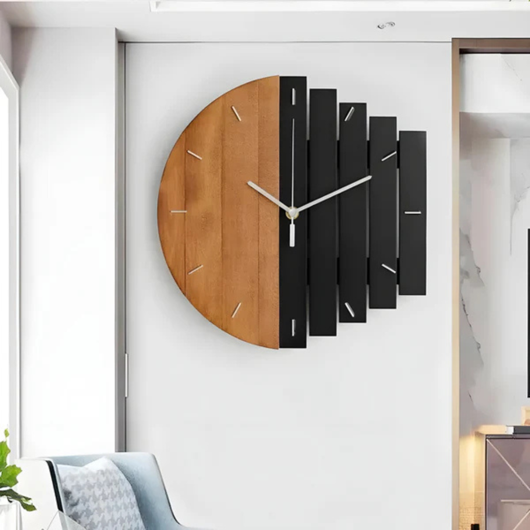 Big Rustic Wood Wall Clock For Home Decor - Yeezlab