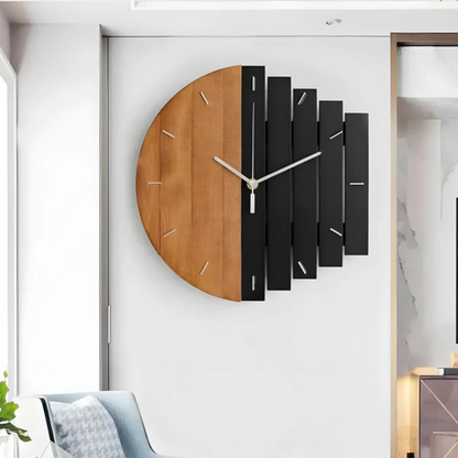 Big Rustic Wood Wall Clock For Home Decor - Yeezlab