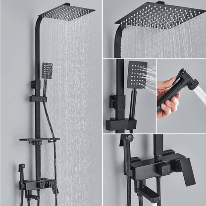 Premium Rain Shower Head Set with Adjustable Brass_fixture