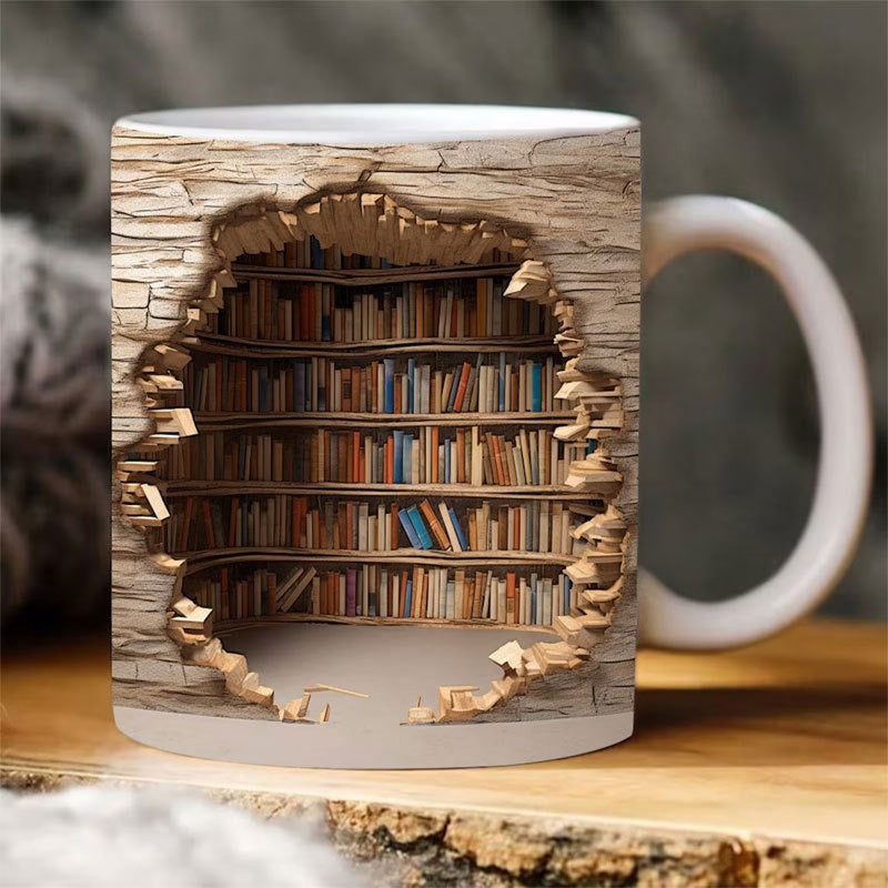 Unique 3D Book Mug