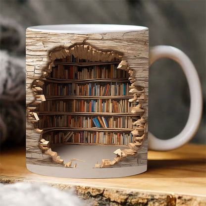 Unique 3D Book Mug