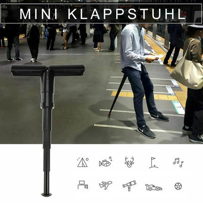 Portable Collapsible Walking Stick with Built-in Seat