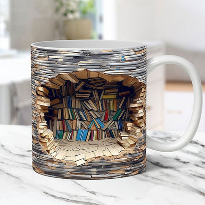 Unique 3D Book Mug