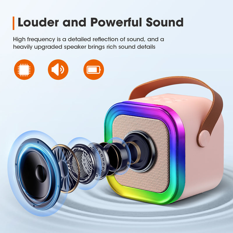 Compact Karaoke System With Bluetooth Mics