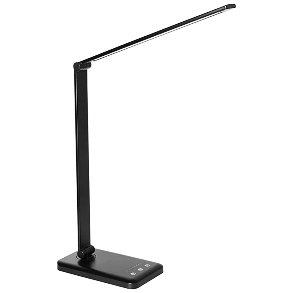 Compact LED Desk Lamp with USB Port and Adjustable Brightness