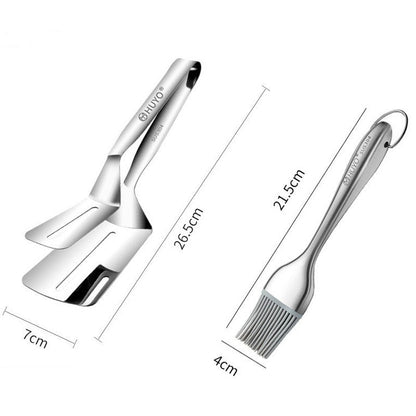 Premium 2-in-1 Stainless Steel Spatula Tongs