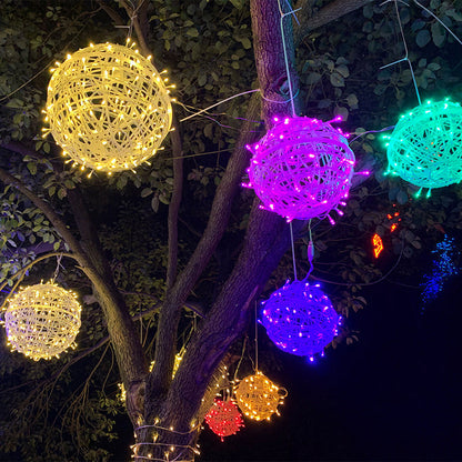 Colorful LED Solar Powered Garden Pendant Light