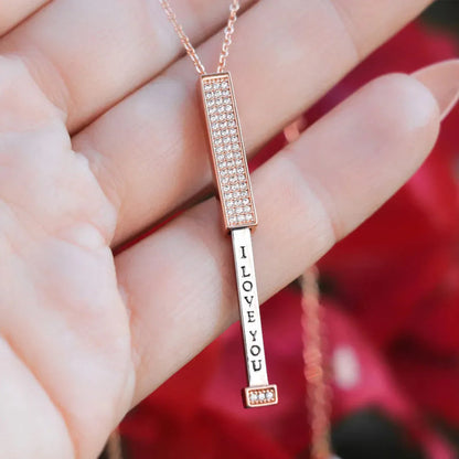 Romantic Hidden Message Heart Pendant Necklace