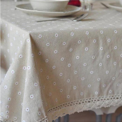 Floral Pattern Cotton Table Cover