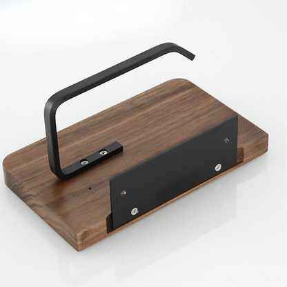 Luxury Wall Mount Toilet Paper Holder in Wood and Metal