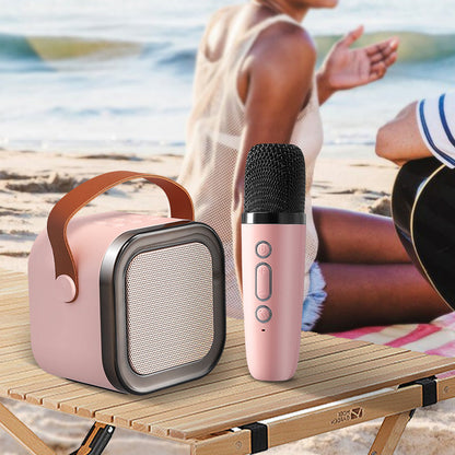Compact Karaoke System With Bluetooth Mics