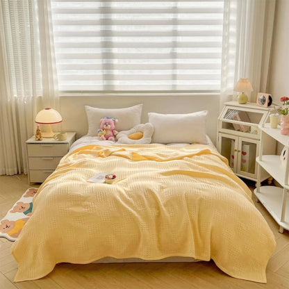 Soft Organic Waffle Weave Blanket