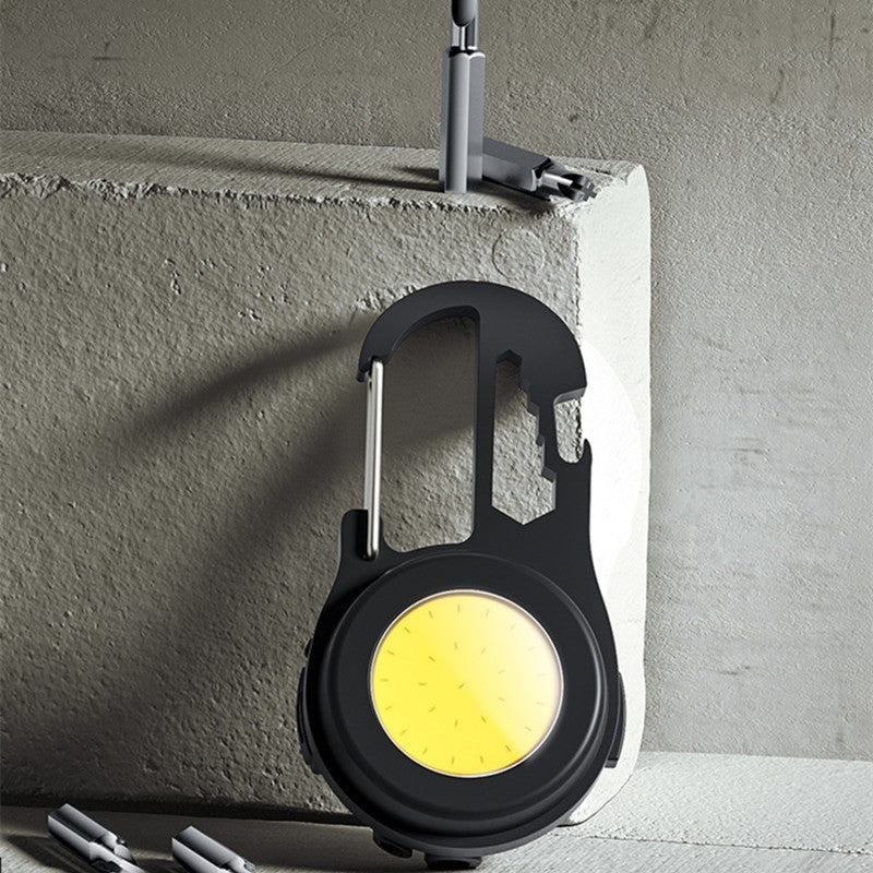 Compact LED Keychain Flashlight with Tools