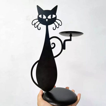 Black Kitty Tea Light Holder