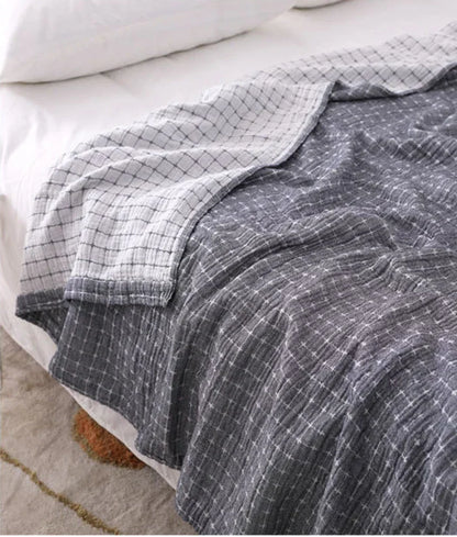 Lightweight Cozy Cotton Throw Blanket