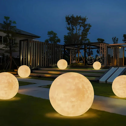 Solar Powered Outdoor Moon Lamp