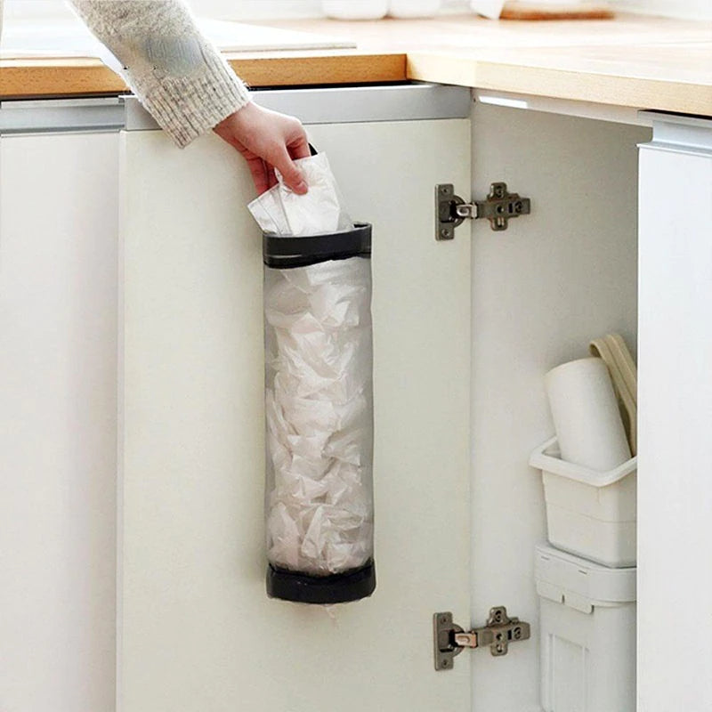 Space-Saving Plastic Bag Holder