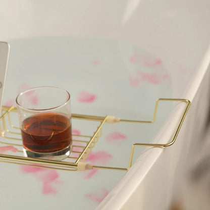Luxury Bath Tub Storage Tray with Adjustable Holder