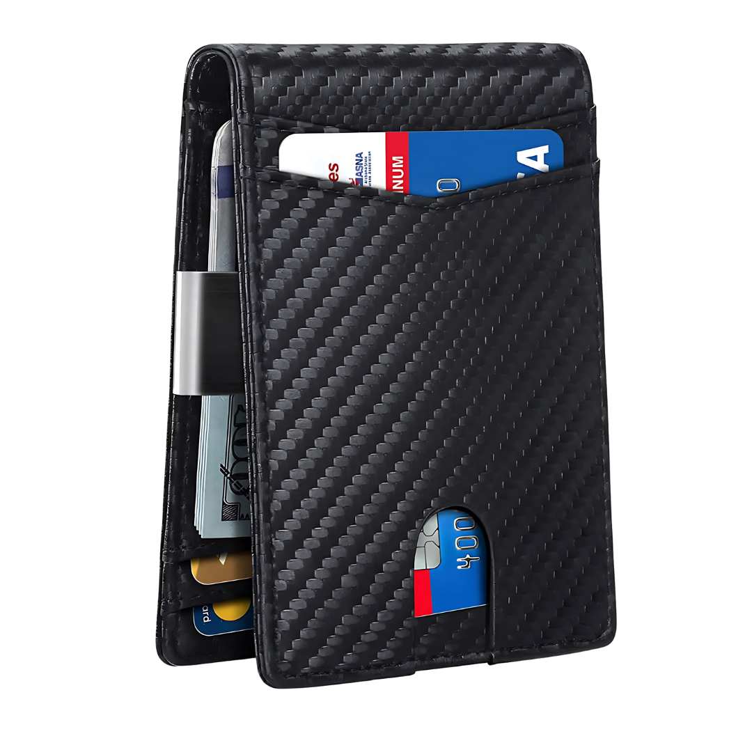 Secure Slim Leather Mens Wallet - Thin RFID Blocker - Yeezlab