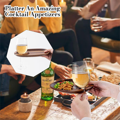 Wine and Cheese Serving Plate Set