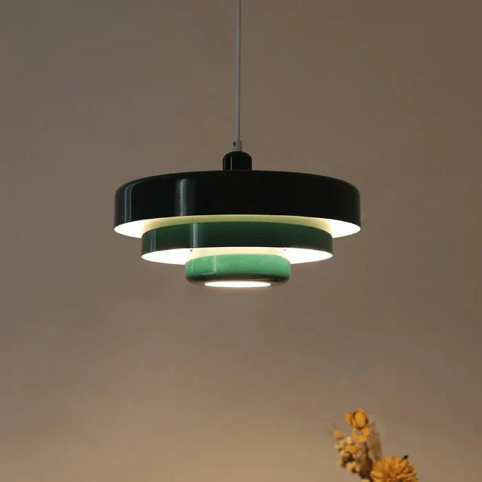 Rustic Metal Pendant Light - Soft Warm LED Lighting