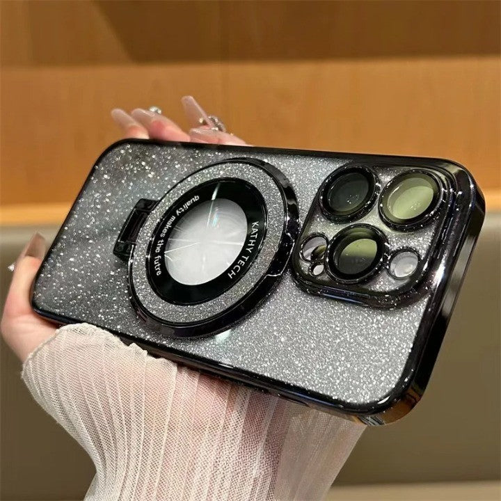 Sparkly Phone Case with Magnetic Ring Holder